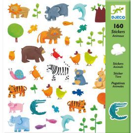 160 stickers animaux djeco