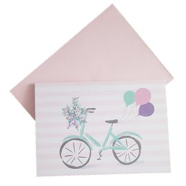 Carte d'anniversaire vélo et ballons