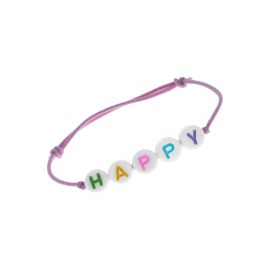 Bracelet élastique et perles Happy
