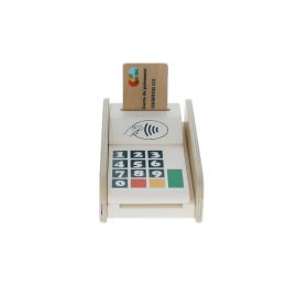 machine à carte bancaire marchande jouet en bois