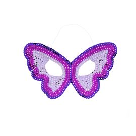 masque papillon rose violet