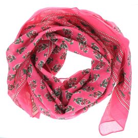 foulard block print rose