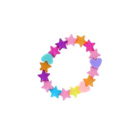 bracelet coeurs etoiles multicolores
