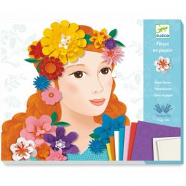 Dessin en papier filles en fleurs