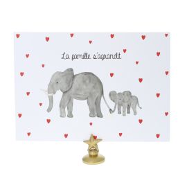 Carte postale la famille s'agrandit éléphants