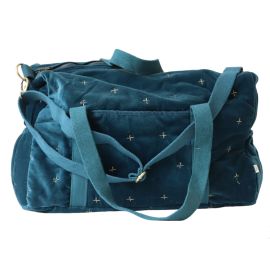 sac à langer velours bleu