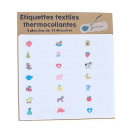 Etiquettes textiles thermocollantes vêtements enfant