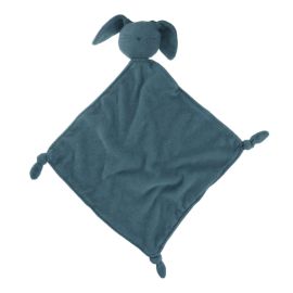 doudou bleu en coton éponge pour bébé