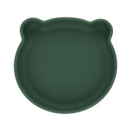 assiette ours vert silicone