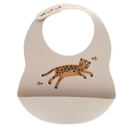 Bavoir silicone chaton léopard