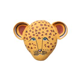 masque en papier maché léopard