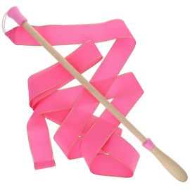 ruban de gymnastique rose en bois