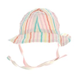 chapeau de soleil pour bébé rayé multicolore 
