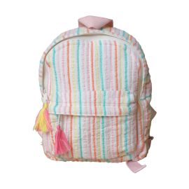 sac à dos rayé multicolores 