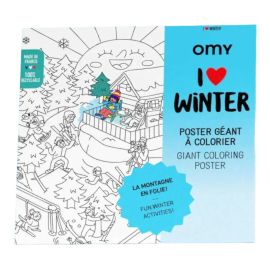 coloriage géant i love winter omy