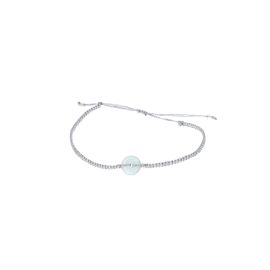 Bracelet cristal fil argenté perle