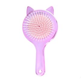 Brosse à cheveux chat rose