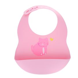 Bavoir silicone chat rose - Miaou