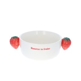 bol en céramique avec anses fraises