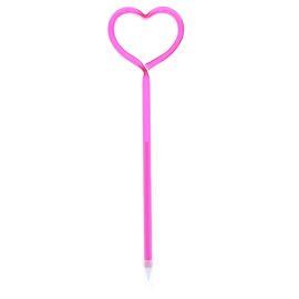 stylo forme coeur rose