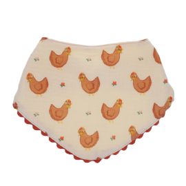 bavoir bandana poule rousse