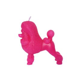 bougie caniche rose