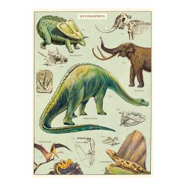 Affiche vintage dinosaures
