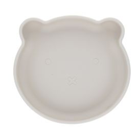 Assiette ours silicone beige