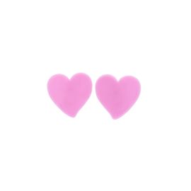 boucles d'oreilles coeur rose bonbon