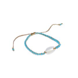 Bracelet bleu coquillage