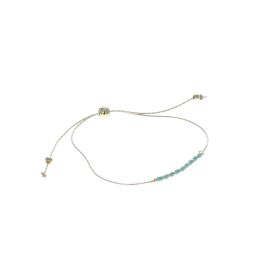 Bracelet fin doré et perles turquoise