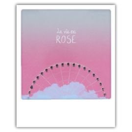 Carte polaroid la vie en rose