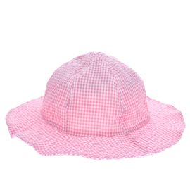 Chapeau de soleil vichy rose enfant