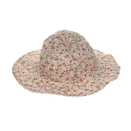 chapeau de soleil fleurette rose