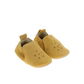 Chaussons nubuck moutarde