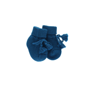 chaussons bleu teddy bear tricot