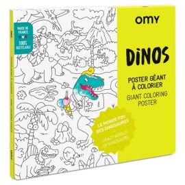 Omy - Poster géant à colorier dinos