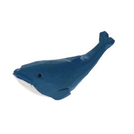 Baleine bleue en bois