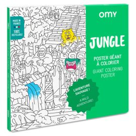 Poster à colorier jungle 