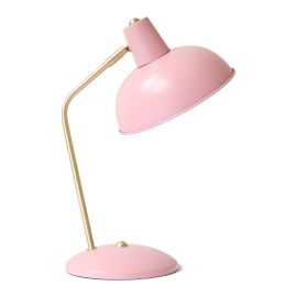 Lampe de bureau en métal rose