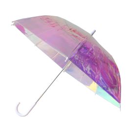 parapluie transparent à reflets irisés