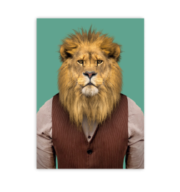 carte "zoo portrait" lion
