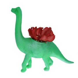 Pot fausse fleur dinosaure
