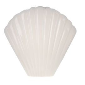 Vase coquillage en céramique blanc