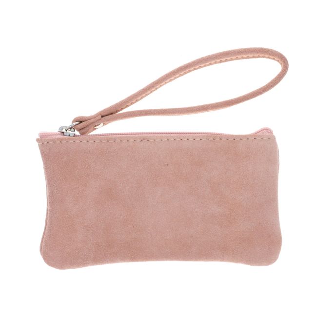 Petite pochette cuir rose pale Maison Suzanne Le petit Souk