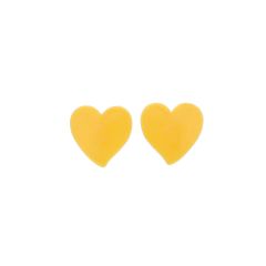 Boucles d'oreilles coeur jaune