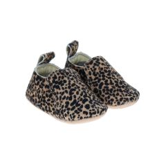 Chaussons cuir leopard