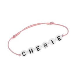 Bracelet élastique et perles Chérie