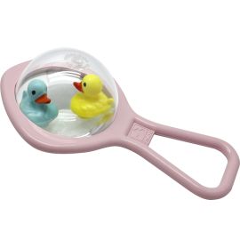 hochet bulle de bain canard rose