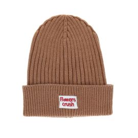 Bonnet enfant flower crush marron